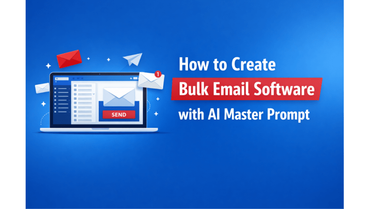 how to create bulk email software with ai master prompt