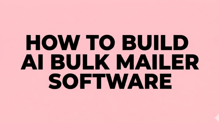 How to build bulk email sender with ai