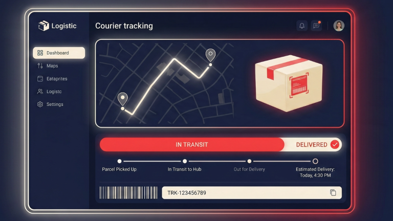 How to build courier and shippiment  tracking website with ai